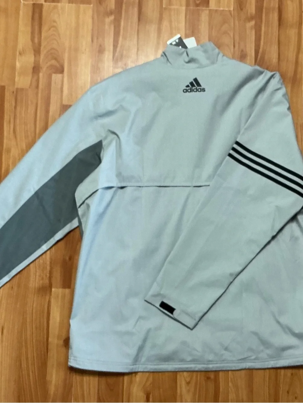 adidas Light Gray and Dark Gray Men’s Rain Jacket